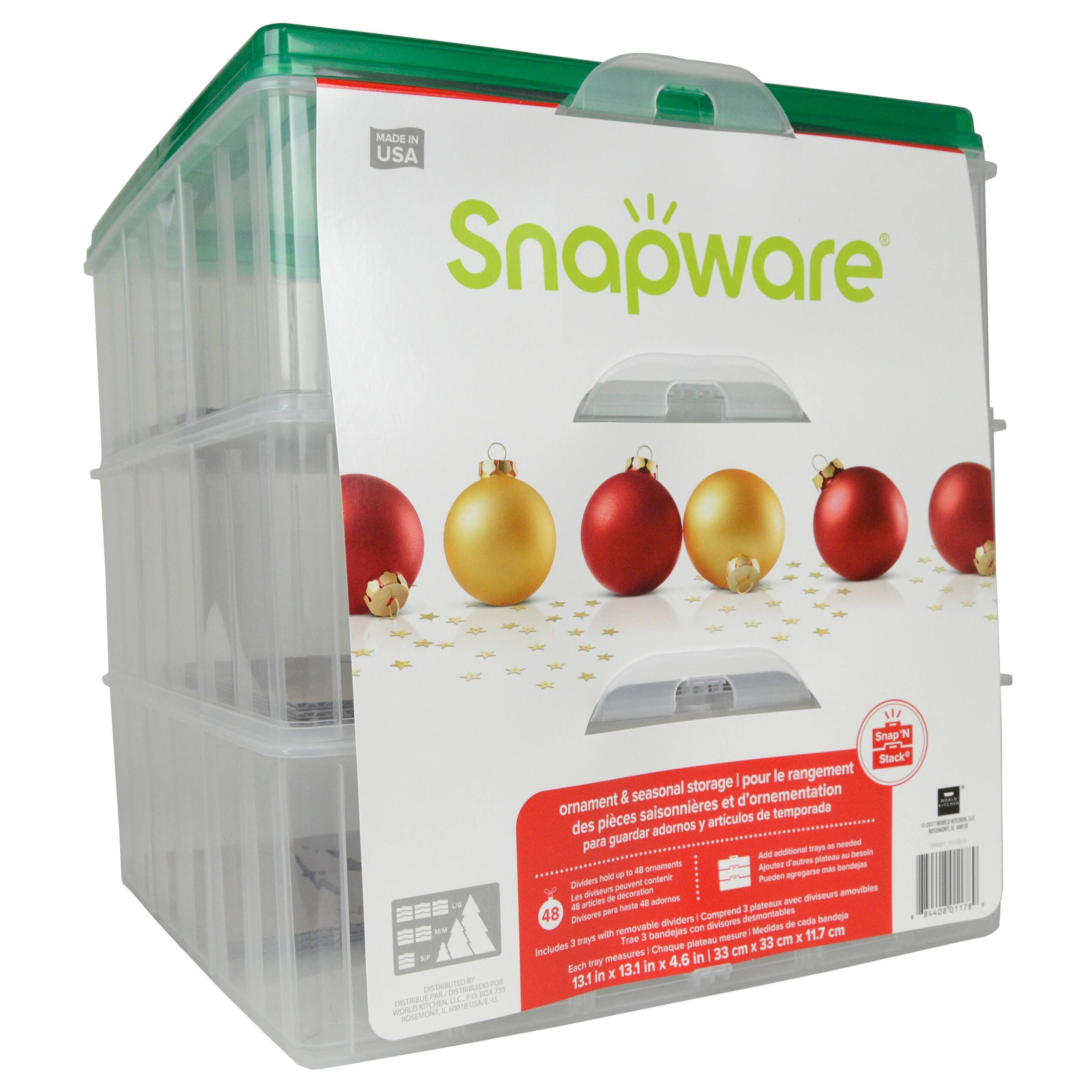 Snapware Ornament Keeper 1098801 13 x 13 (3 Layer)